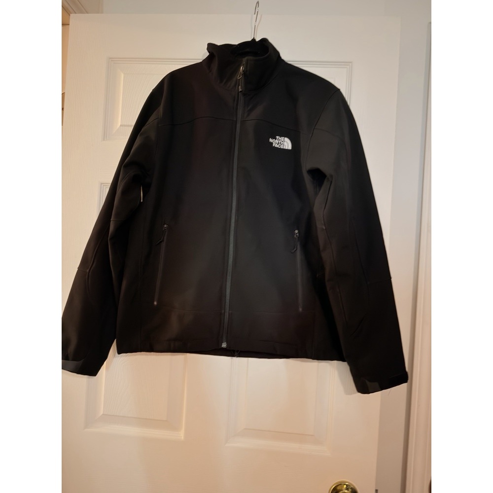 The North Face Apex Bionic Softshell Jacket Black Size M Fleece lined Zip Pocket